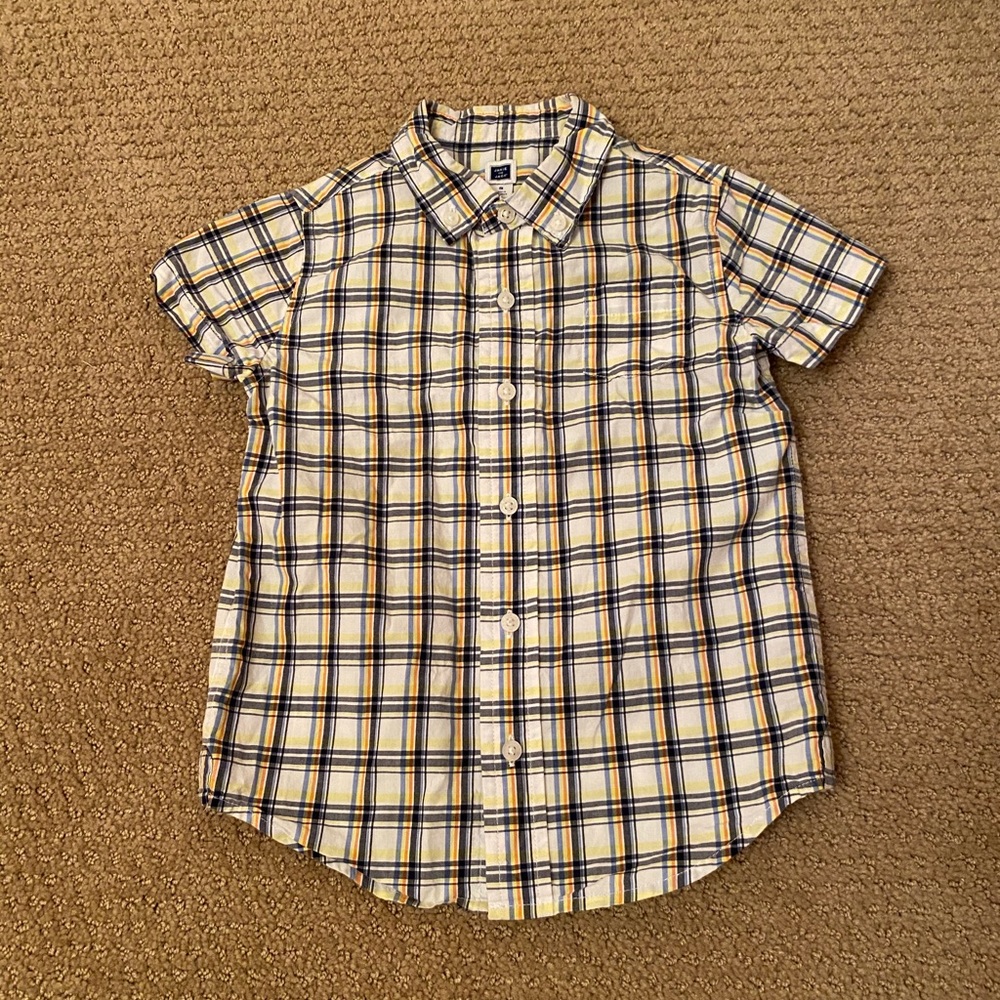 Janie and Jack boys button-down short sleeve top 5